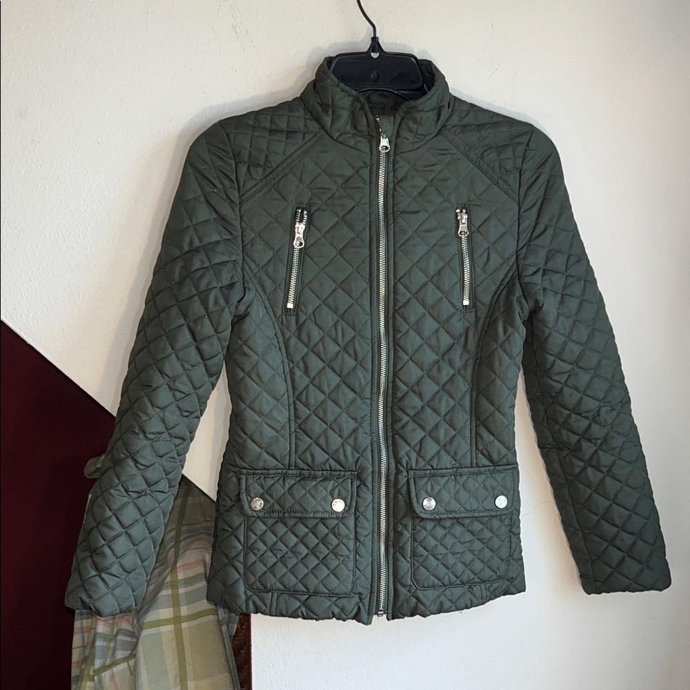 So Quilted Green Jacket 10/12‎ GUC